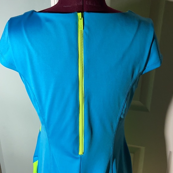 Kevan Hall Sport Dress Golf Sleeveless Front Zip Abstract Art Print - Picture 7 of 9